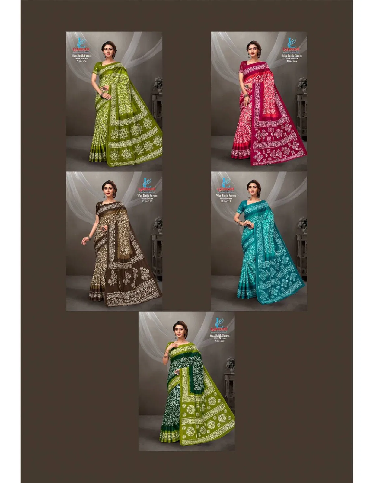 Wax Batik Vol 01 By Lakhani Heavy Cotton Printed Sarees Wholesalers In Delhi